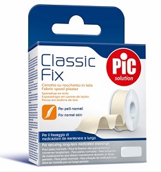 CEROTTO IN ROCCHETTO PIC CLASSIC FIX TELA BIANCO 2,5X500 CM FUSTELLA - farmachicca