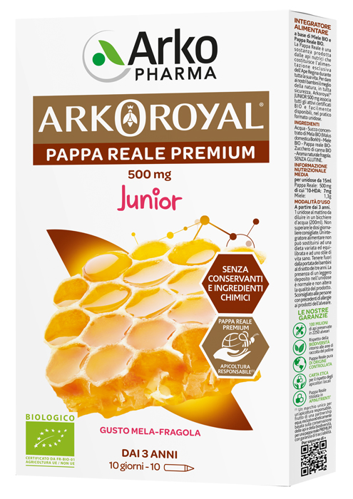 ARKOROYAL PAPPA REALE BIOLOGICA 500 MG 10 UNICA DOSE - farmachicca