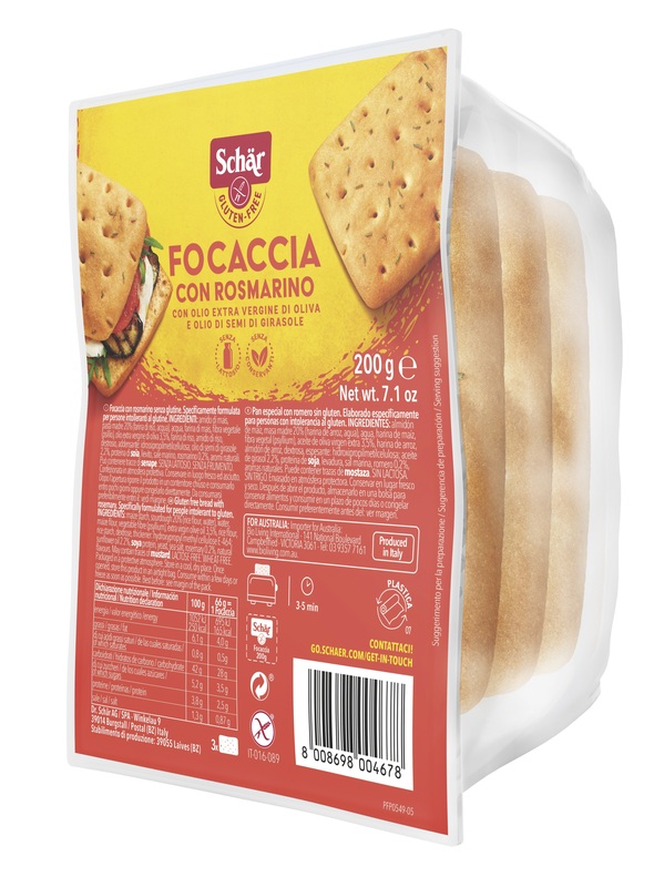 SCHAR FOCACCIA ROSMARINO 200 G - farmachicca