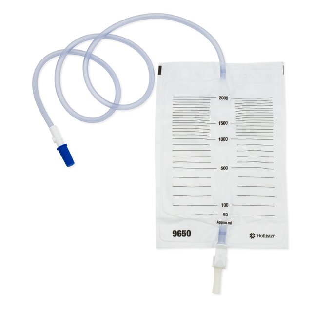 SACCA URINA DA LETTO STANDARD MONOUSO HOLLISTER LUNGHEZZA TUBO 90CM CAPACITA' 2L GRADUATA 30 PEZZI - farmachicca