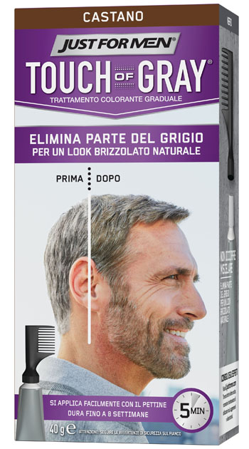 JUST FOR MEN TOUCH OF GRAY CASTANO 40 G - farmachicca