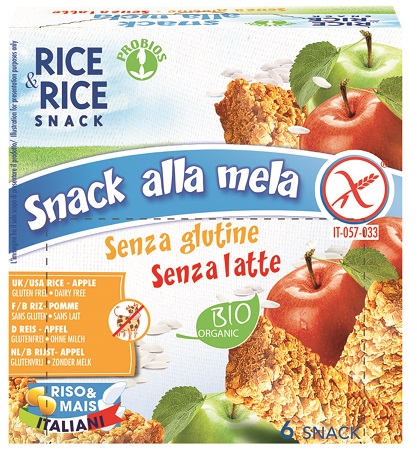 RICE&RICE SNACK DI RISO ALLA MELA 6 X 21 G - farmachicca