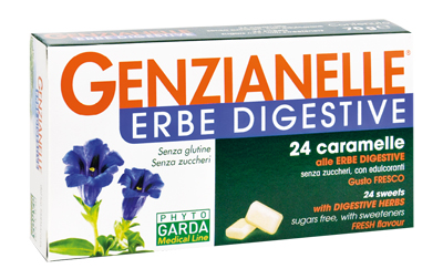 GENZIANELLE ERBE DIGESTIVE SENZA ZUCCHERO 24 CARAMELLE - farmachicca