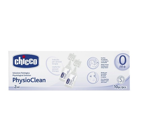 CHICCO PHYSIOCLEAN SOLUZIONE FISIOLOGICA 10 FLACONCINI 2 ML - farmachicca
