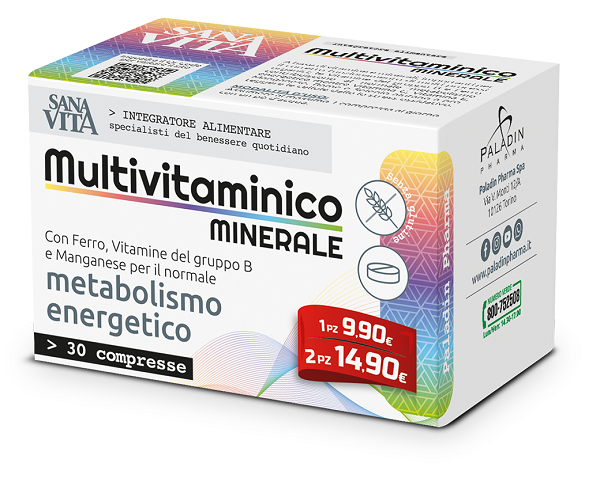 SANAVITA MULTIVITAMINICO MINERALE 30 COMPRESSE - farmachicca