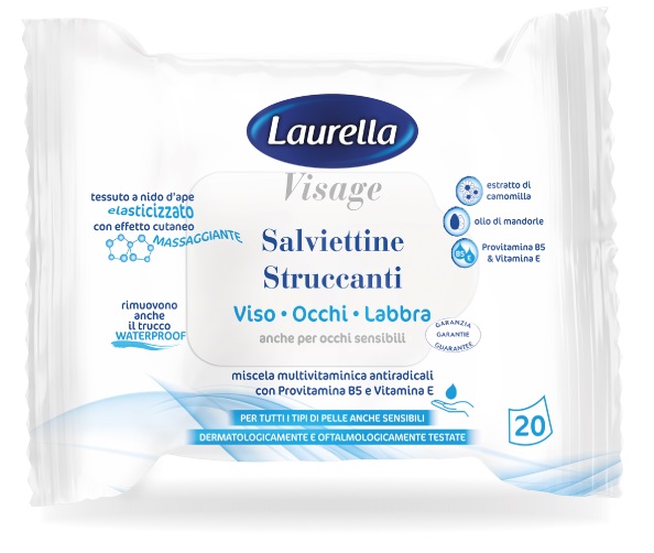 LAURELLA VISAGE SALVIETTINA STRUCCANTE 20 PEZZI - farmachicca