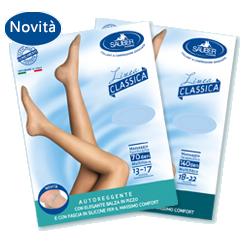 SAUBER CALZA AUTOREGGENTE 70 DENARI MAGLIA MICRORETE NERO 5 LINEA CLASSICA - farmachicca