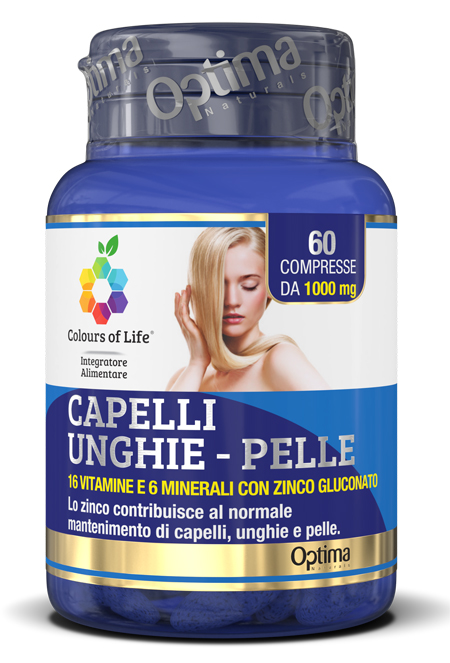 COLOURS OF LIFE CAPELLI UNGHIE PELLE 60 COMPRESSE 1000 MG - farmachicca