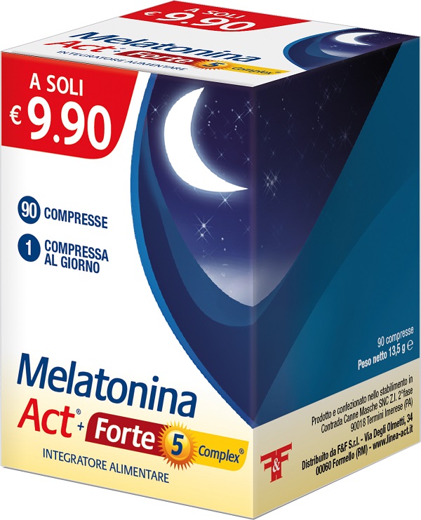MELATONINA ACT+FORTE 5 COMPLEX 90 COMPRESSE - farmachicca