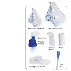 KIT RICAMBI OMRON COMP AIR BASIC COMPRENDE AMPOLLA BOCCAGLIO MASCHERINA ADULTI MASCHERINA PEDIATRICA TUBO 5 FILTRI - farmachicca
