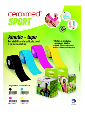 CEROXMED SPORT KINETIC TAPE BLU 1 PEZZO - farmachicca