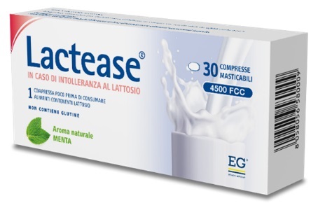 LACTEASE 4500 FCC AROMA MENTA 30 COMPRESSE MASTICABILI - farmachicca