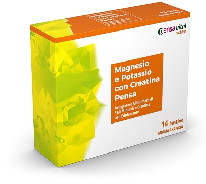 MAGNESIO E POTASSIO CON CREATINA ARANCIA PENSA 14 BUSTINE - farmachicca