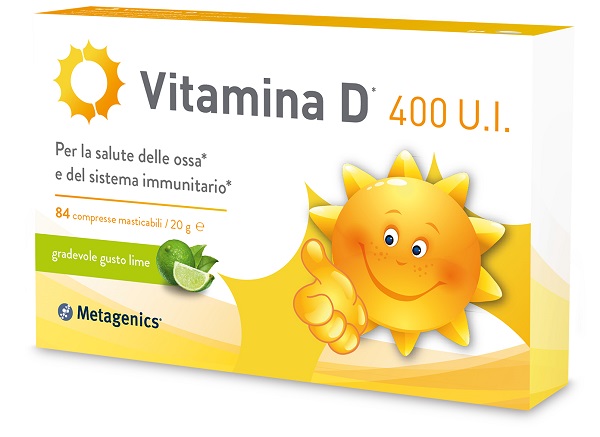 VITAMINA D 400 UI 84 COMPRESSE MASTICABILI GUSTO LIME - farmachicca