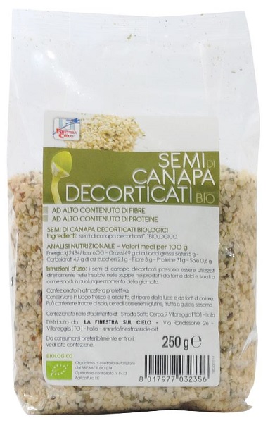 FSC SEMI DI CANAPA DECORTICATI BIO AD ALTO CONTENUTO DI FIBRA 250 G - farmachicca