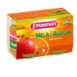 PLASMON OMOGENEIZZATO MELA AGRUMI 2 X 104 G - farmachicca