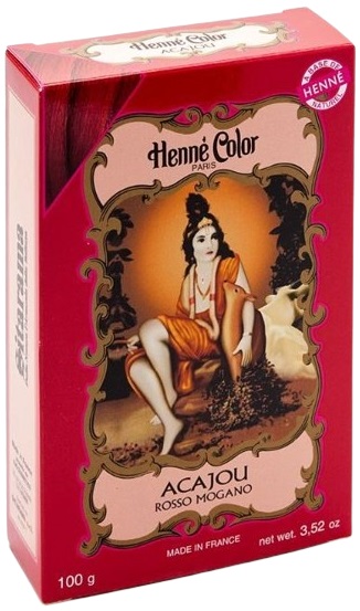 POLVERE HENNE ACAJOU ROSSO MOGANO HENNE COLOR POLVERE VEGETALE COLORANTE RIFLESSANTE 100 G - farmachicca