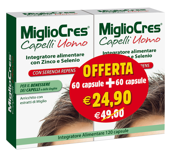 MIGLIOCRES UOMO 60+60 CAPSULE PROMO - farmachicca