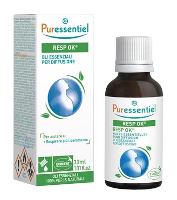 MISCELA RESP OK OLI ESSENZIALI PER DIFFUSIONE 30 ML PURESSENTIEL ECOCERT - farmachicca