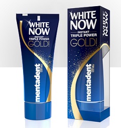 MENTADENT DENTIFRICIO WHITE NOW TRIPLE POWER GOLD 50 ML - farmachicca