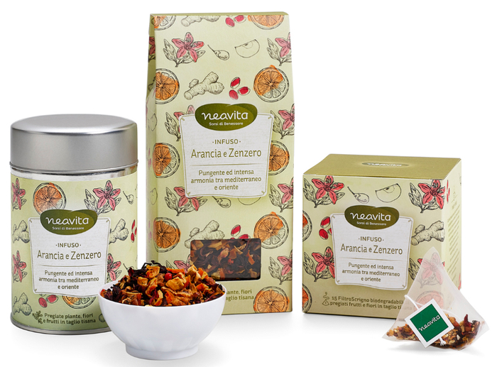 NEAVITA RICARICA INFUSO ARANCIA ZENZERO 100 G - farmachicca