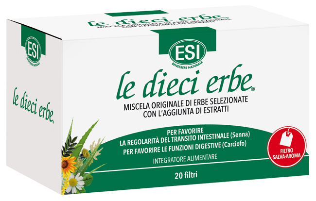 ESI LE DIECI ERBE TISANA 20 FILTRI - farmachicca