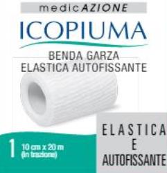 BENDA GARZA ELASTICA ICOPIUMA AUTOFISSANTE CM 10 X 20 MT - farmachicca