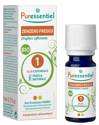 PURESSENTIEL ZENZERO FRESCO OLIO ESSENZIALE BIO 5 ML - farmachicca