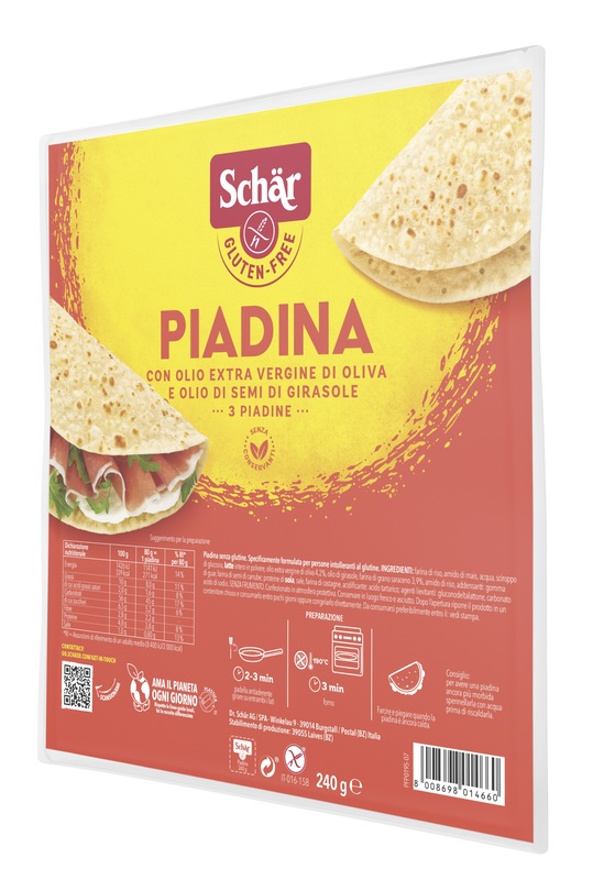 SCHAR PIADINA SENZA GLUTINE 240 G - farmachicca