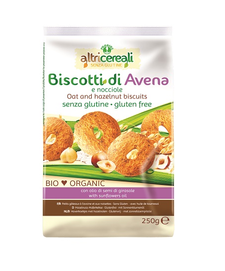 ALTRICEREALI BISCOTTI ALL'AVENA/NOCCIOLE BIO 250 G - farmachicca