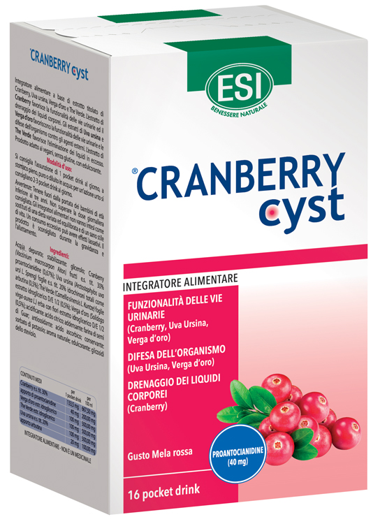 ESI CRANBERRY CYST POCKET DRINK 16 BUSTINE - farmachicca