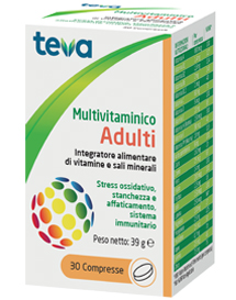 MULTIVITAMINICO ADULTI TEVA 30 COMPRESSE 30 G - farmachicca