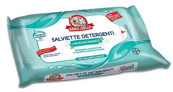 SANO E BELLO SALVIETTE DETERGENTI MUSCHIO BIANCO 50 PEZZI - farmachicca