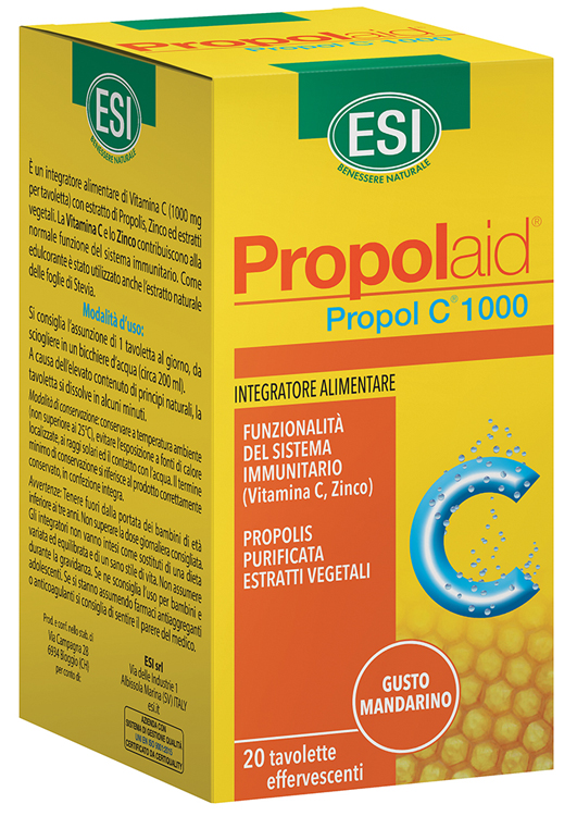 ESI PROPOLAID PROPOL C 1000 MG 20 TAVOLETTE EFFERVESCENTI - farmachicca