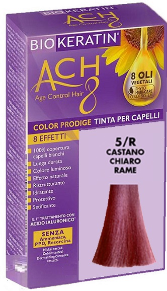 BIOKERATIN ACH8 COLOR PRODIGE 5/R CASTANO CHIARO RAME - farmachicca