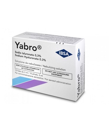 YABRO 10 FIALE 3ML ACIDO IALURONICO 0,3% SOLUZIONE PER NEBULIZZATORE - farmachicca