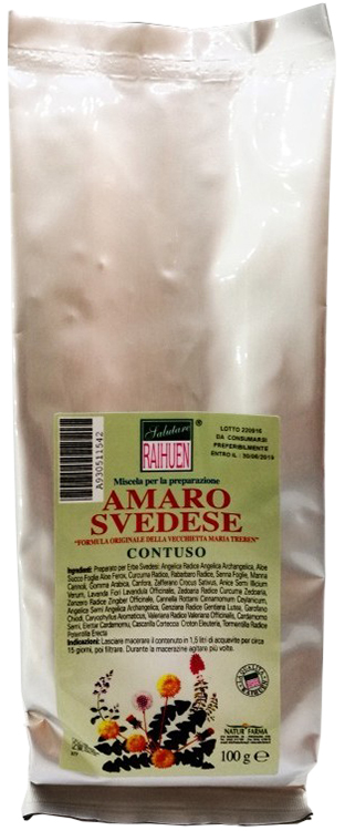 RAIHUEN ERBE SVEDESI CONTUSO PREPARATO PER AMARO SVEDESE 100 G - farmachicca