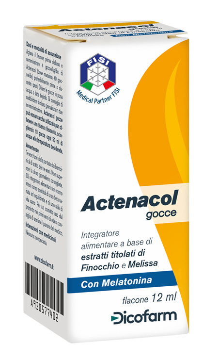 ACTENACOL GOCCE 12 ML CON MELATONINA - farmachicca