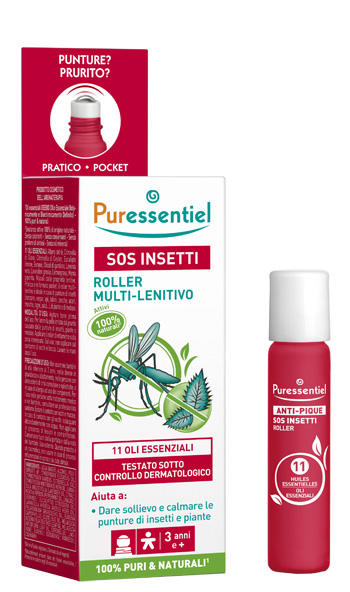 PURESSENTIEL SOS INSETTI ROLLER 11 OLI ESSENZIALI 5 ML - farmachicca
