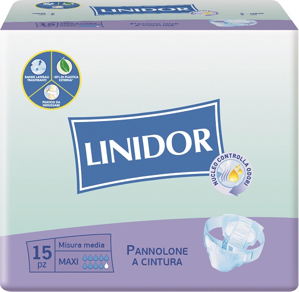 PANNOLONE LINIDOR A CINTURA MAXI MISURA MEDIA 15 PEZZI - farmachicca
