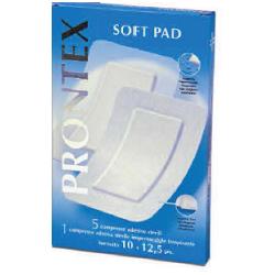 GARZA COMPRESSA PRONTEX SOFT PAD 10X12,5 6 PEZZI (5 TNT + 1 IMPERMEABILE AQUA PAD) - farmachicca