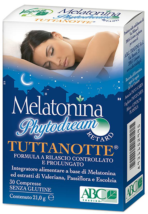 MELATONINA PHYTODREAM TUTTANOTTE RETARD 30 COMPRESSE - farmachicca