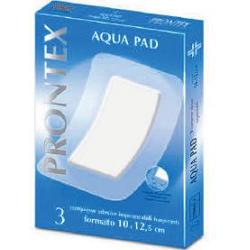GARZA COMPRESSA PRONTEX AQUA PAD 10X12,5 CM 3 PEZZI - farmachicca