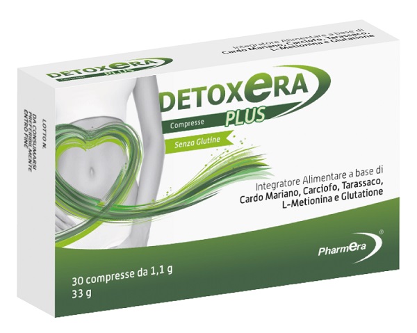 DETOXERA PLUS INTEGRATORE ALIMENTARE PER STIPSI E TRANSITO INTESTINALE 30 COMPRESSE - farmachicca