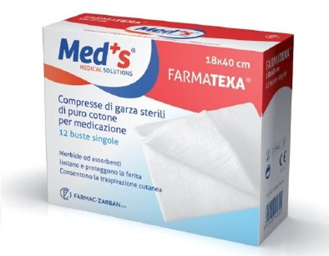 GARZA COMPRESSA MEDS 12/12 18X40CM 12 PEZZI - farmachicca