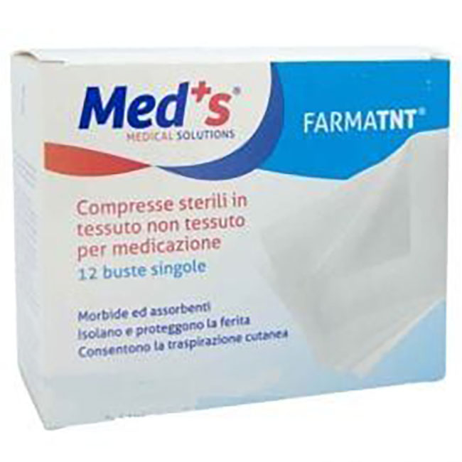 GARZA COMPRESSA MEDS TESSUTO NON TESSUTO 7,5X7,5 12 PEZZI PEEL OPEN - farmachicca