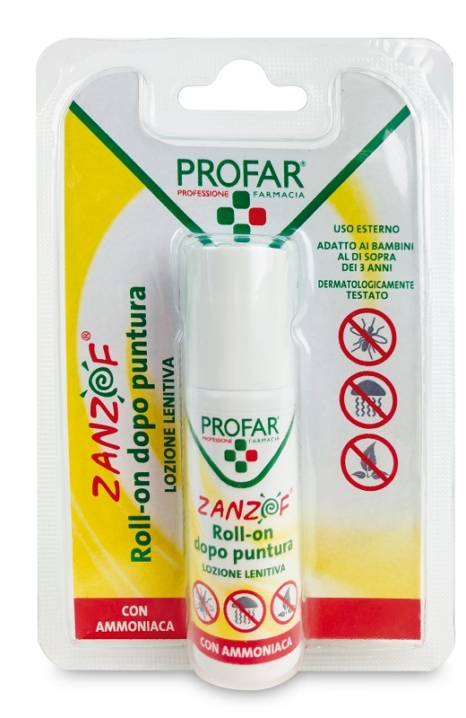 ZANZOF LOZIONE POST PUNTURA CON AMMONIACA ROLL-ON 20 ML PROFAR - farmachicca