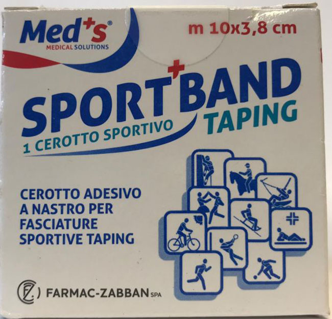 CEROTTO MEDS IN TELA BIANCA SPORTIVO 1000X3,8CM - farmachicca