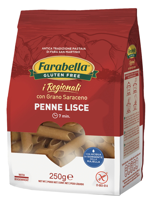 FARABELLA PENNE LISCE GRANO SARACENO 250 G - farmachicca