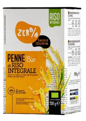 ZERO% GLUTINE PENNE DI RISO INTEGRALE SENZA GLUTINE BIO 500 G - farmachicca